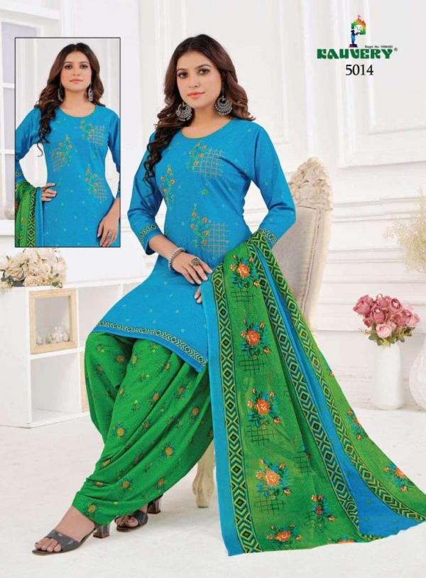 Kauvery Nyraa Vol-5 Cotton Readymade Embroidery Work Suit